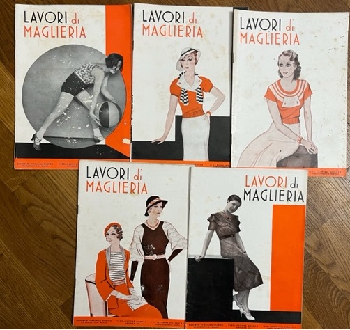 Lavori di maglieria. Società italiana Dubied. Nn. 4, 5, 7, 8, 9 - 1932